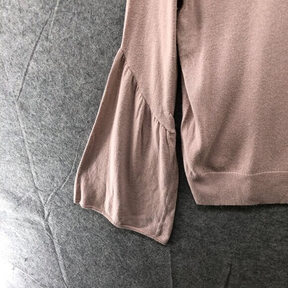 Leith Bell Sleeve Sweater Womens S Blush Pink Wool Blend Crewneck Knit - Picture 5 of 10